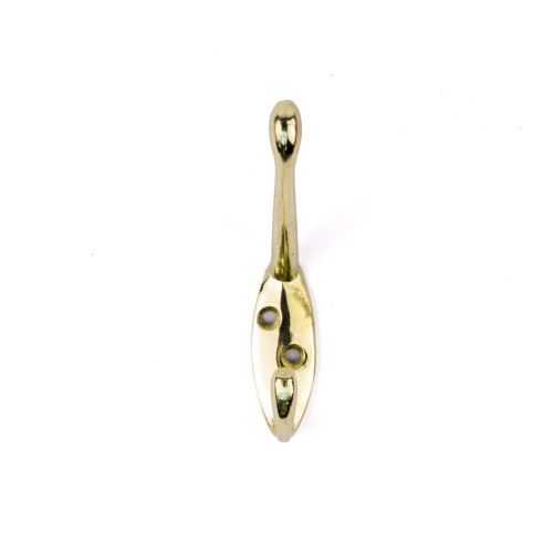 105mm Die Cast Hat & Coat Hook - Brass