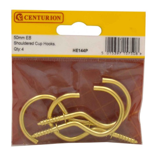 50mm EB Shouldered Cup Hooks (Pack of 4)