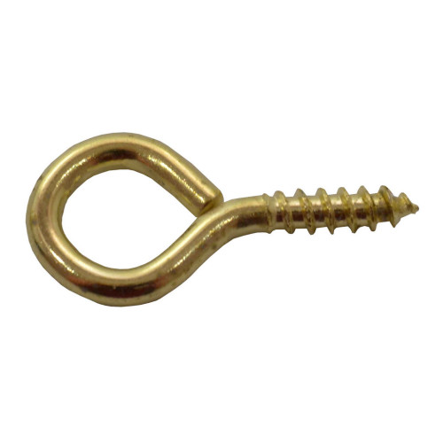 Steel Screw Eyes - Brass - 30mm x 6mm
