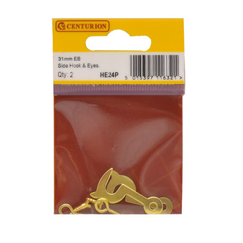 31mm EB Side Hook & Eyes (Pack of 2)