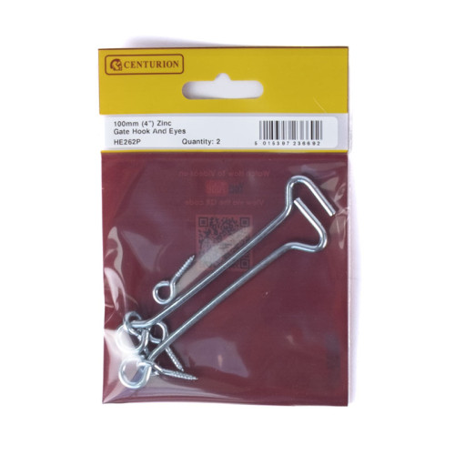 100mm (4") ZP Gate Hook & Eyes (Pack of 2)