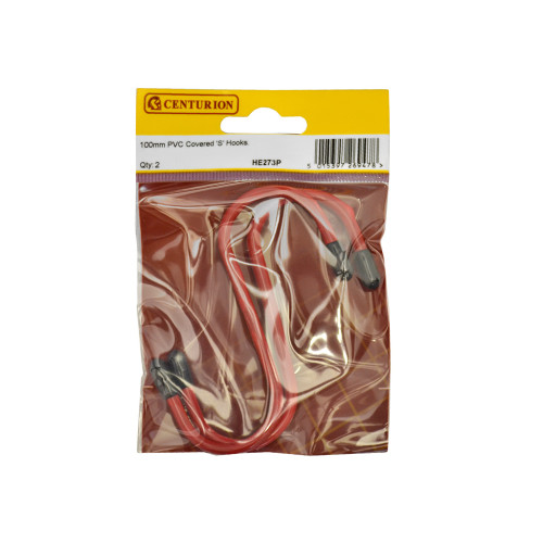 100mm PVC Covered 'S' Hooks (Pack of 2)