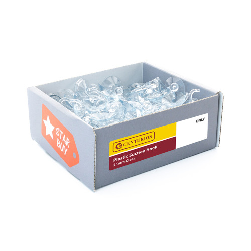 25mm Suction Hook Display Box Pk 100 (Made to Order)