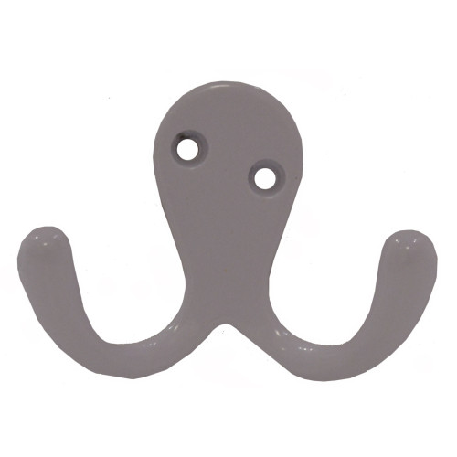 Centurion Double Robe Hook, 70mm, White