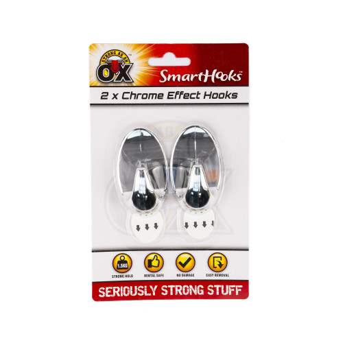 SAAO Removable Hook Chrome x2 (2910)