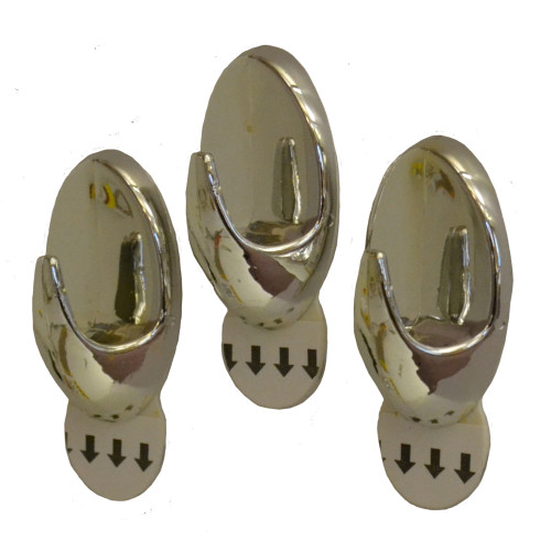SAAO Removable Hook Chrome x3 (2911)
