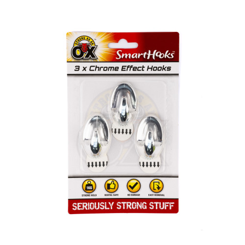 SAAO Removable Hook Chrome x3 (2911)