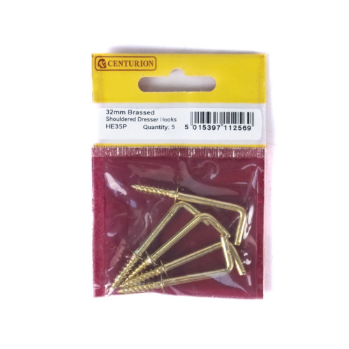 32mm EB Shouldered Dresser Hooks (Pack of 5)