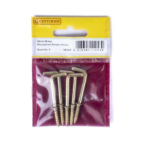 32mm EB Shouldered Dresser Hooks (Pack of 5)