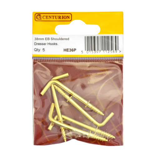38mm EB Shouldered Dresser Hooks (Pack of 5)