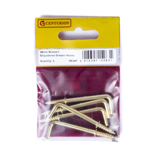 38mm EB Shouldered Dresser Hooks (Pack of 5)