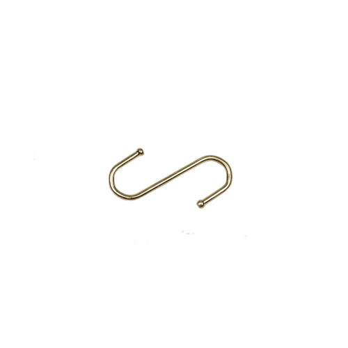 75mm Brassed Ball End 'S' Hook (Pack of 2)