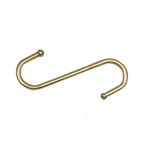 95mm Brassed Ball End 'S' Hook (Pack of 2)