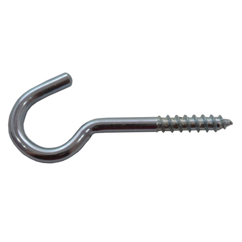 Steel Screw Hooks - Zinc Plated - 55mm x 8mm