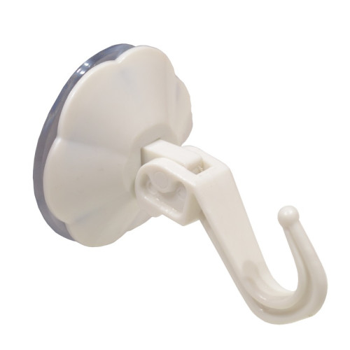 50mm White Plastic Lever Suction Hooks (20)