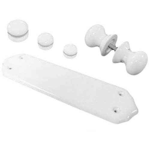 Porcelain Cupboard and Wardrobe Knobs, White, 32mm Dia.