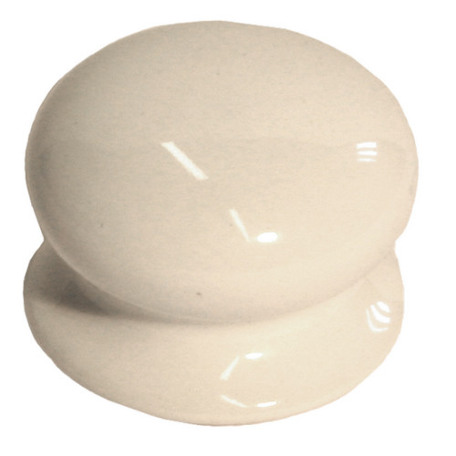 Porcelain Cupboard and Wardrobe Knobs, White, 50mm Dia.