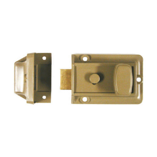 Traditional Standard Night latch, Brass, 90mm