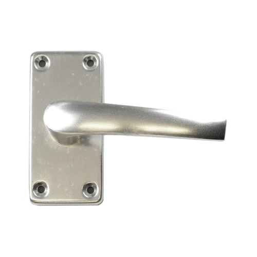 Cambridge Lever Latch Set, Polished Anodised Aluminium, 89mm x 43mm