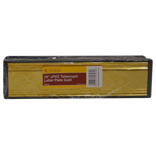 Sleeve Telescopic Letter Plate, Polished Gold, 265mm x 70mm