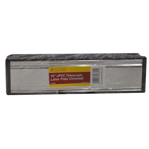 Sleeve Telescopic Letter Plate, Chrome, 265mm x 70mm