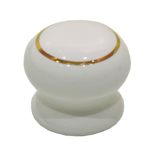 Ceramic Cupboard Knobs, Goldline, 35mm Dia.