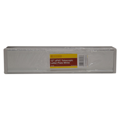 uPVC Telescopic Letter Plate, White, 12"