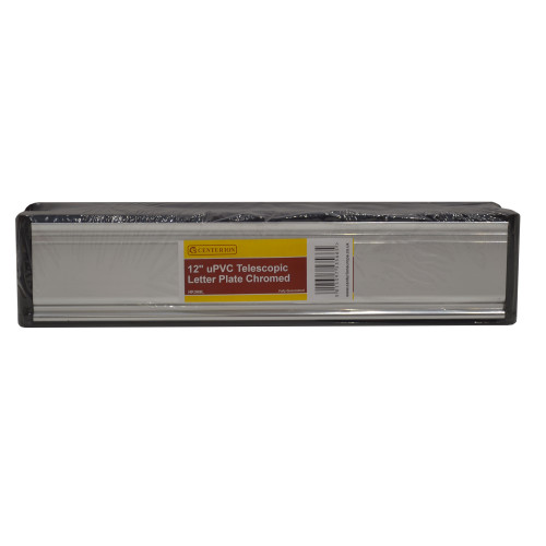 Sleeve Telescopic Letter Plate, Chrome, 305mm x 70mm