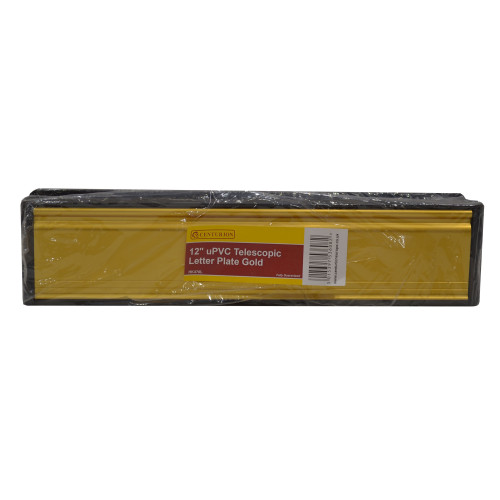 Sleeve Telescopic Letter Plate, Polished Gold, 305mm x 70mm