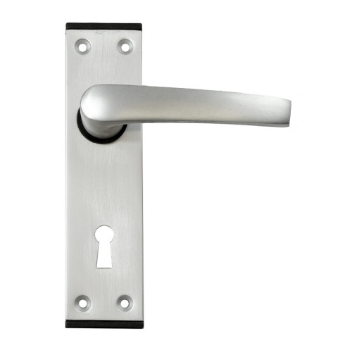 Oxford Lever Lock Set, Satin Anodised Aluminium, 143mm x 38mm