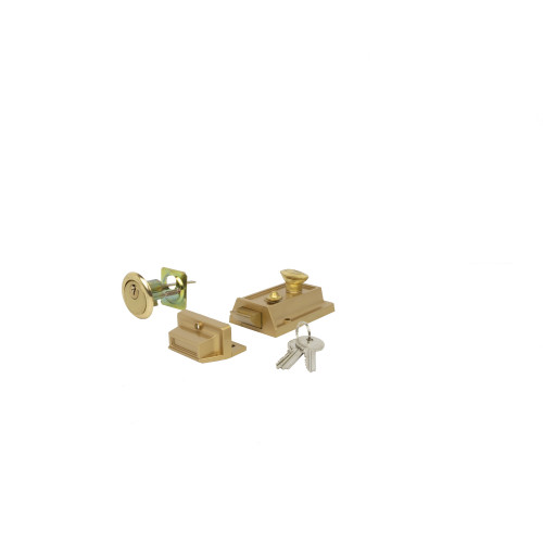 Traditional Night latch, Brass, Standard 60mm