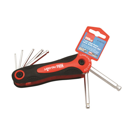 Jack Knife Hexagon Key Set, Metric, 7pc