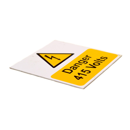 Danger 415 volts - Pack of 5 Self Adhesive PP (75 x 25mm)