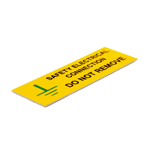 Safety Electrical Connection Do Not Remove - Pack of 5 Self Adhesive PP (75 x 25mm)