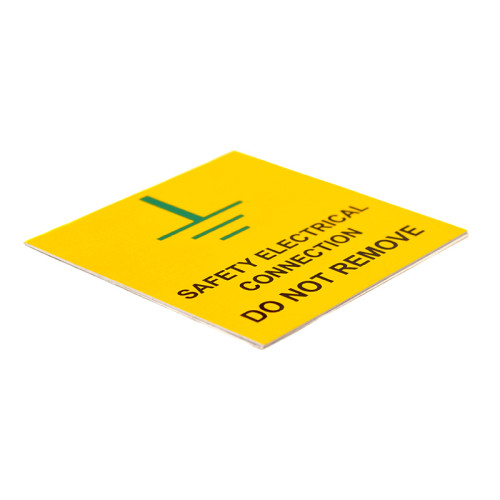 Safety Electrical Connection Do Not Remove - Pack of 5 1.2mm Recyclable PP (75 x 75mm)