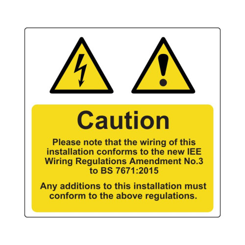'Harmonised Cable Notice' Labels, Self-Adhesive Vinyl, (75mm x 75mm) (Pack of 5)