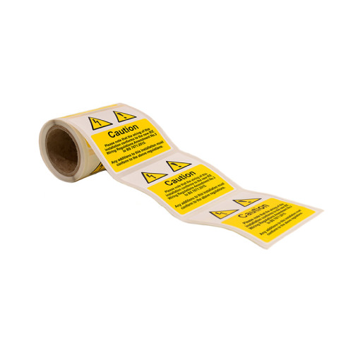 'Harmonised Cable Notice' Labels, Self-Adhesive Vinyl, (75mm x 75mm) (Roll of 100)