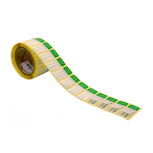 'Pass Test' Labels, Self-Adhesive Vinyl Self Laminating, (42.5mm x 32.5mm) (Roll of 250)