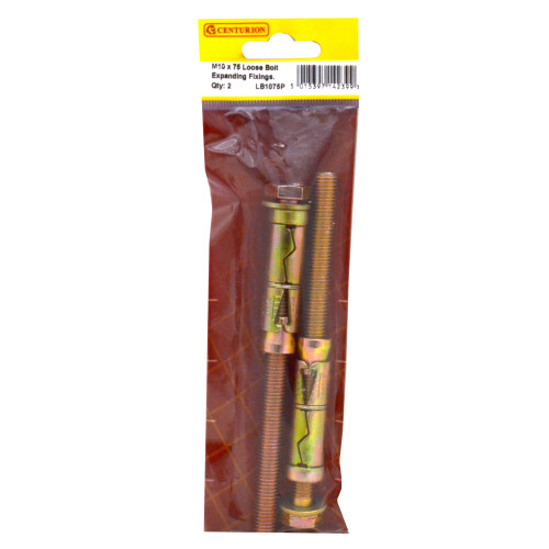 M10 x 75mm Expanding Loose Bolt (Pack of 2)