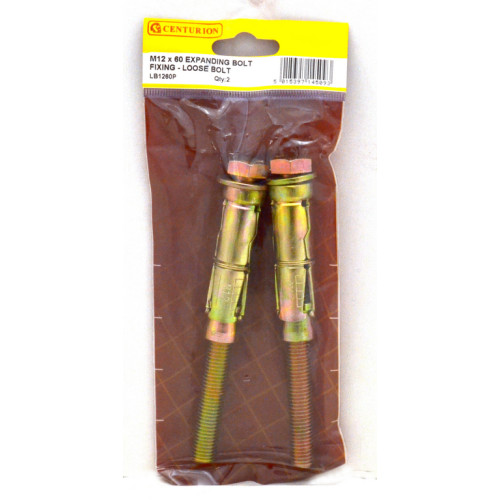 M12 x 60mm Expanding Loose Bolt (Pack of 2)