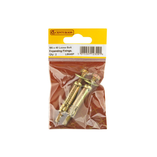 M6 x 40mm Expanding Loose Bolt (Pack of 2)