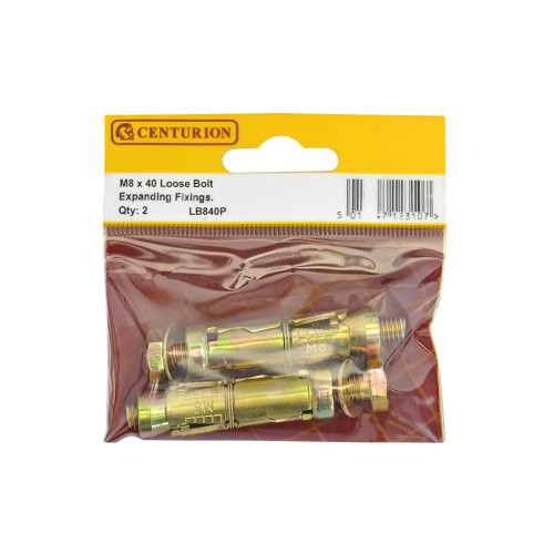 M8 x 40mm Expanding Loose Bolt (Pack of 2)