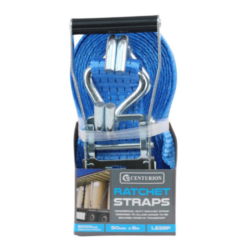 Ratchet Strap - 5000kg Breaking Strength - 8m Length - 50mm Width