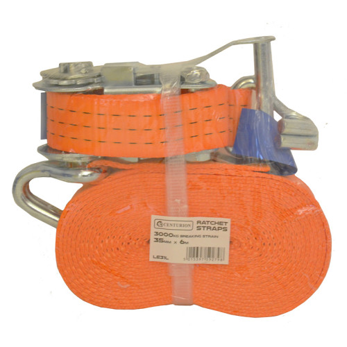 Heavy Duty Ratchet Strap, (35mm x 6m), 3000kg