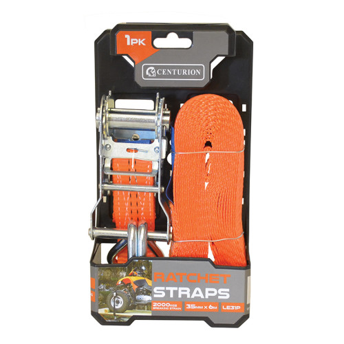 Ratchet Strap - 2000kg Breaking Strength - 6m Length - 35mm Width