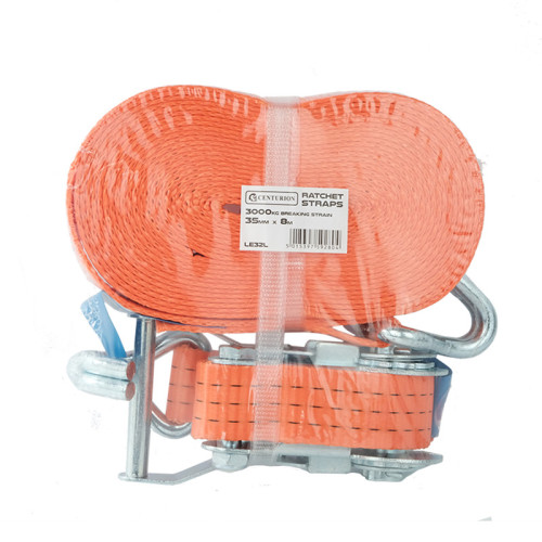 Heavy Duty Ratchet Strap, (35mm x 8m), 3000kg