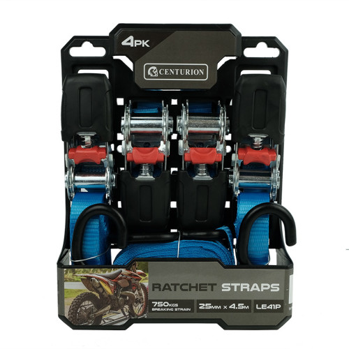 Ratchet Tie Down, (25mm x 4.5m), 750kg