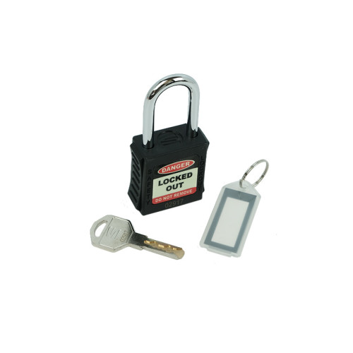 Safety Lockout Padlocks, Standard Shackle, Black (each)