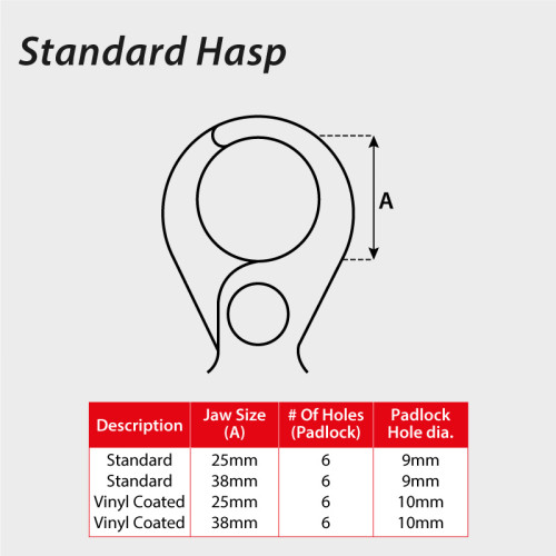 Centurion Standard Hasp (25mm) 1