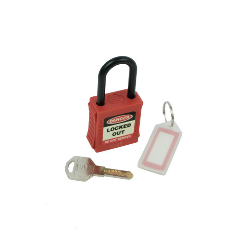 Safety Lockout Padlocks, Nylon Shackle, Red (each)